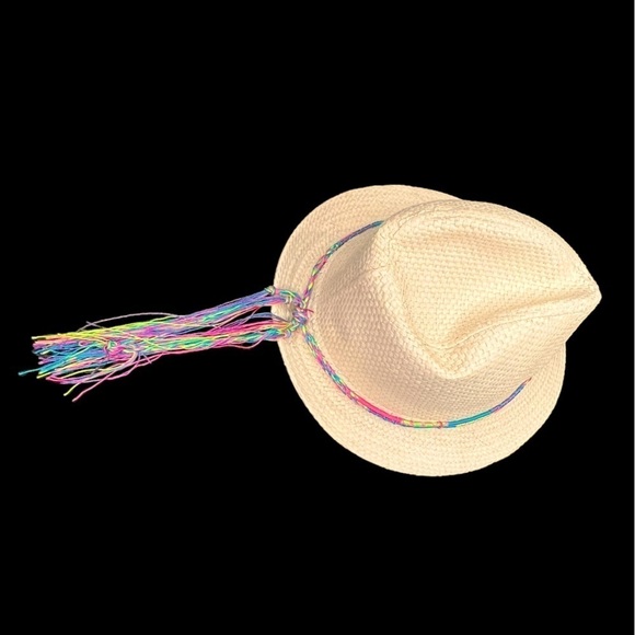 H002. Fedora Hat multicolored accent - Picture 2 of 9